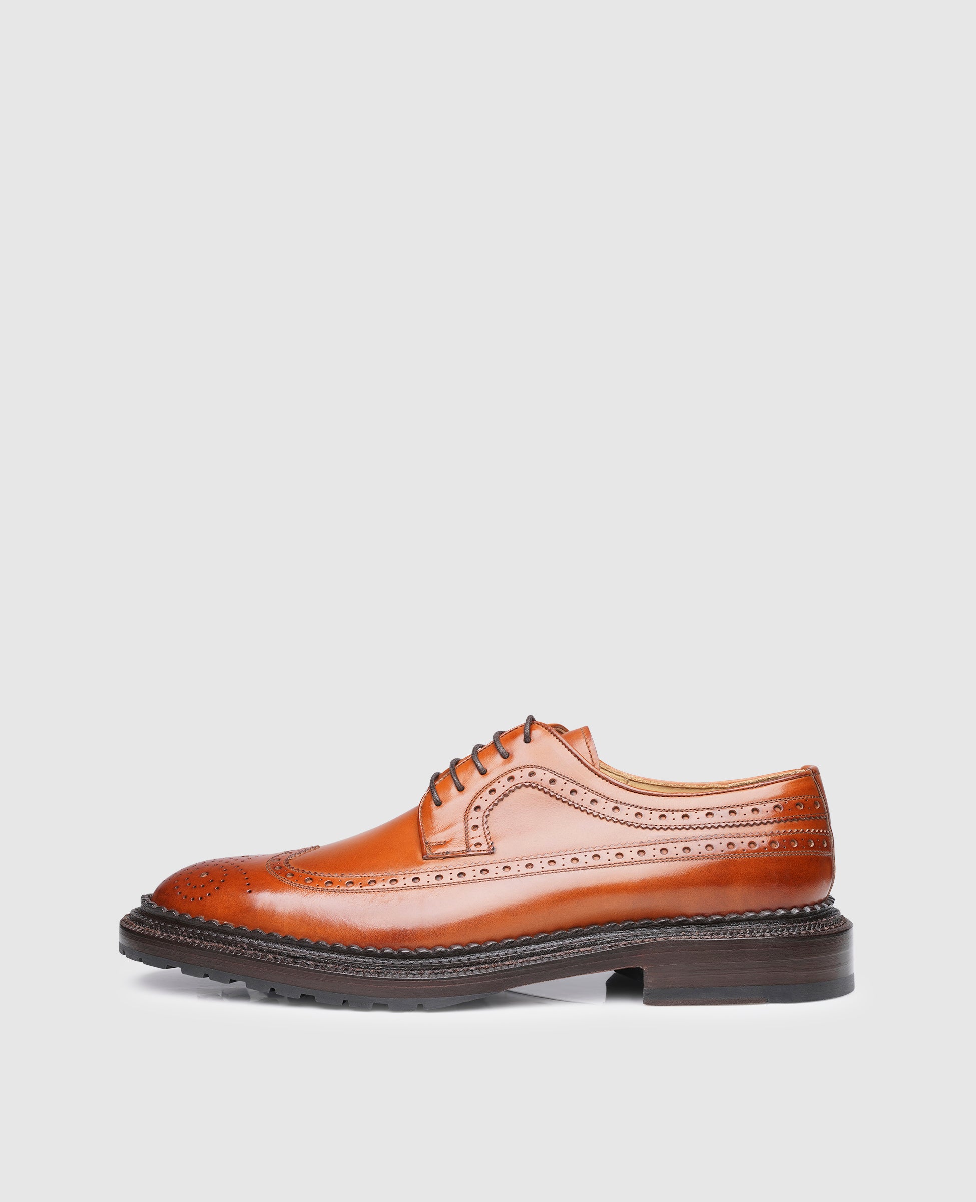 Box Calf Leather Classic Longwing Brogue