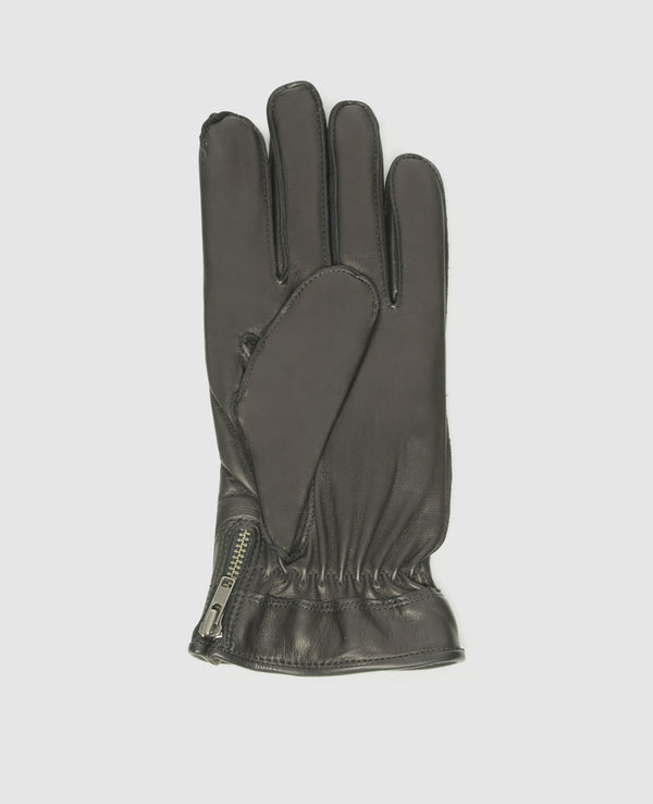 Gloves with zipper - Black