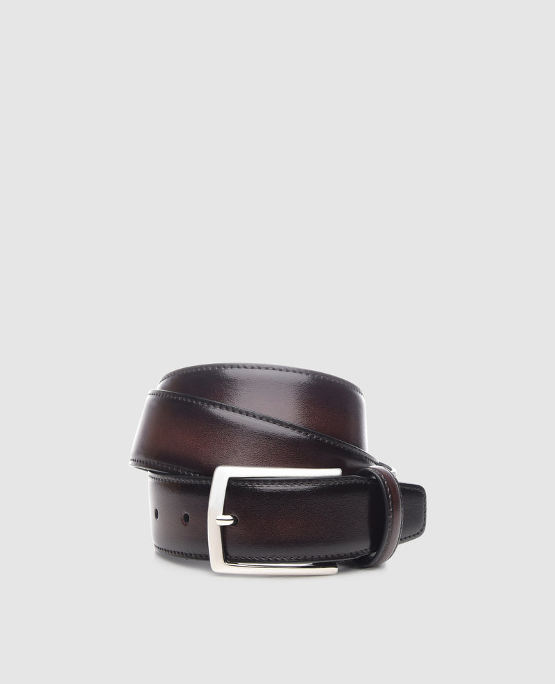 Men’s Patina belt in black/brown - Black Brown